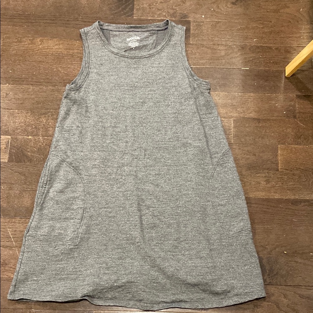 Wool& sierra tank dress in charcoal Heather